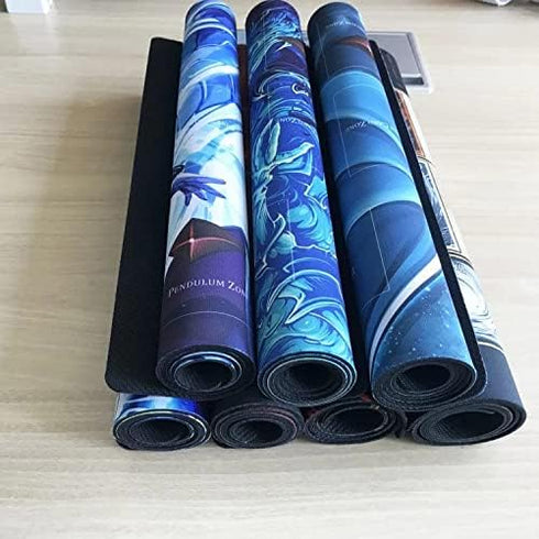 Board Game OCG Playmat Table Mats Blue-Eyes Ultimate Dragon Dark Magician Game Size 60X35 cm Mousepad Compatible for TCG RPG CCG Duel Monsters (yg...