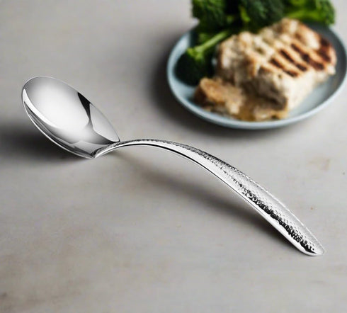 CUISINOX Stainless Steel Cooking Serving Spoon, 13"-Hammered Design...