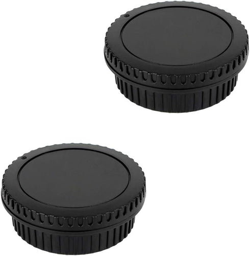 2 Pack Rear Lens Cap and Camera Body Cap Cover Kit for Canon EF EF-S Mount Camera EOS T7 T6 T5 T4i T5i T6i T6s T7i SL1 SL2 SL3 60D 70D 80D 5D Mark...