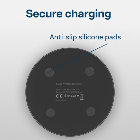 MMOBIEL Wireless Charger 15W Qi Charging - Wireless Charging Pad Compatible with iPhone and Samsung Charging Pad Also Compatible with AirPods and ...