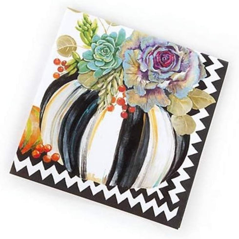 MACKENZIE-CHILDS Autumn Naturals Cocktail Paper Napkins, Festive Autumn and Thanksgiving Napkins, 20 Pack...