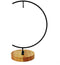 Archi G-Shaped Ornament Display Stand Iron Pothook Stand for Hanging Glass Terrarium/Picture with Wood Base (Iron Stand with Wood Base)...