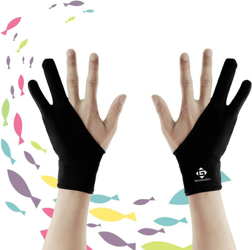 GAOMON Two Finger Glove for Drawing Tablet, Oil Painting and Sketch Creation, Free Size Support Left and Right Hand...
