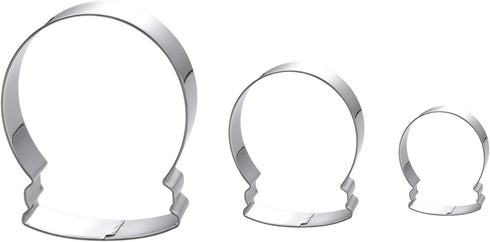 Christmas Winter Snow Globe Cookie Cutter Set - 3 Pieces In Graduated Size - Stainless Steel...