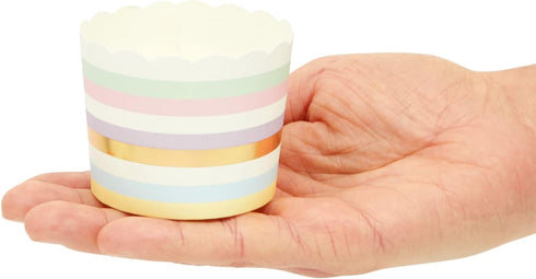 Sparkle and Bash 50-Pack Pastel Cupcake Liners - Large Paper Baking Cups for Birthdays, Home Baking, Bake Sales, Bridal Showers (2.2 In)...