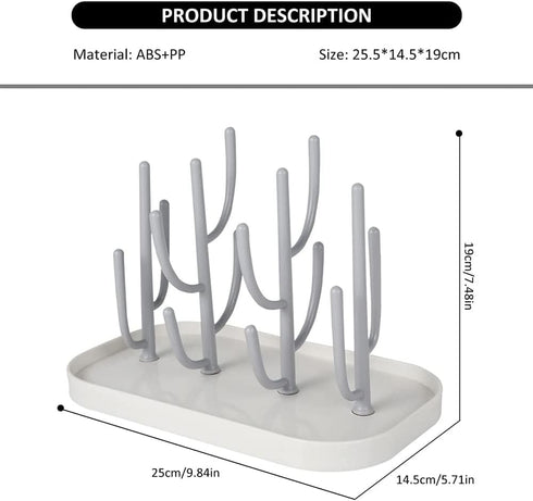 Baby Essentials,Bottle Drying Rack,Baby Bottle Drying Rack,Drying Rack for Kitchen Counter,Detachable Bottle Dryer Holder with Base.for Nipples,Cu...
