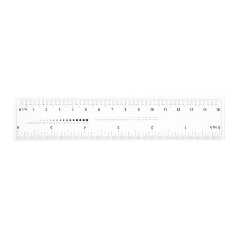 Film Flexible Ruler 6 Inch 1mm Scale PET Plastic Covered Folding Straight Ruler Calibration Soft Ruler Measuring Tool for Factory, Transparent...
