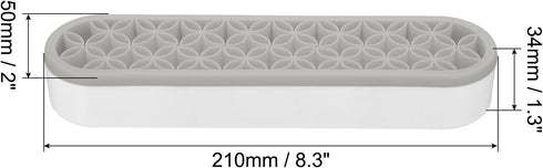 PATIKIL Diamond Painted Pen Holder, 2 Pack Silicone Makeup Brush Holder Multi-Purpose Cosmetic Storage Box Desktop Organizer for Art Craft, Grey...