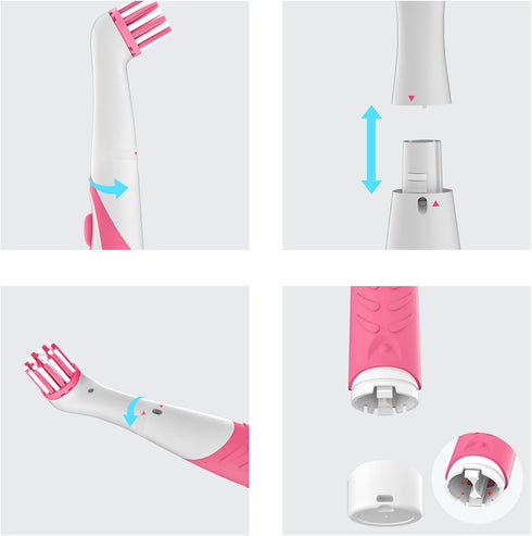 SOARING Electric Cleaning Brush, Electric Grout Brush with 4 in 1 Multiple Brush Heads, Household Cordless Motorized Brush for Grout Corner Bathro...