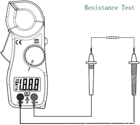 Digital Clamp Meter Multimeter AC/DC voltmeter, AC/DC Current, Resistance, Diode Tester With Overload Protection Results Recorder LCD Display...