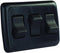 JR Products 12245 Black Triple SPST On-Off Switch with Bezel...