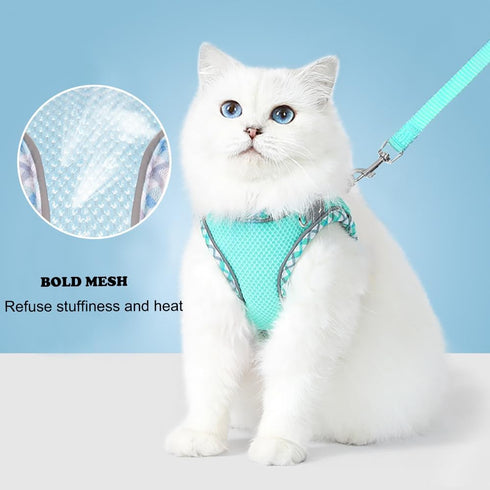 Dog Harness and Leash Set, No Pull Adjustable Reflective Pet Harness for Small Medium Dogs, Easy Walk Step in Vest Harness Outdoor Hiking Training...