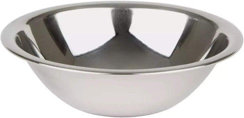 SET OF 6-6 1/2 Inch Wide Stainless Steel Flat Rim Flat Base Mixing Bowl...