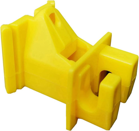 25 Pack Electric Fence Wood Post, Nail on Insulators, Nail In Insulators, 1-1/2 Inch Extender Wood Post Insulators with Nails - Yellow (25 Pack)...