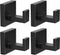 VAEHOLD 4 Pack Robe Towel Hooks for Bathrooms Matte Black Coat Hooks for Hanging Stainless Steel Heavy Duty Wall Mounted Shower Hooks Wall Hooks f...