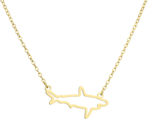 Shark Pendant Necklace for Women, Sea Animal Necklace Jewelry with Shark Designs, Ocean Animal Necklace for Women...