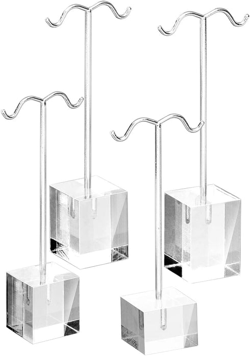 MOOCA Enhance Your Jewelry Presentation with the 4 Pcs Set Acrylic Earring Display Stand - Perfect Showcase for Earrings, Countertop T Stand, and ...