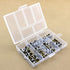 4 Pack Mini Clear Plastic Jewelry Box,6 Grid Small Craft Storage bead organizer with Hanging Design...