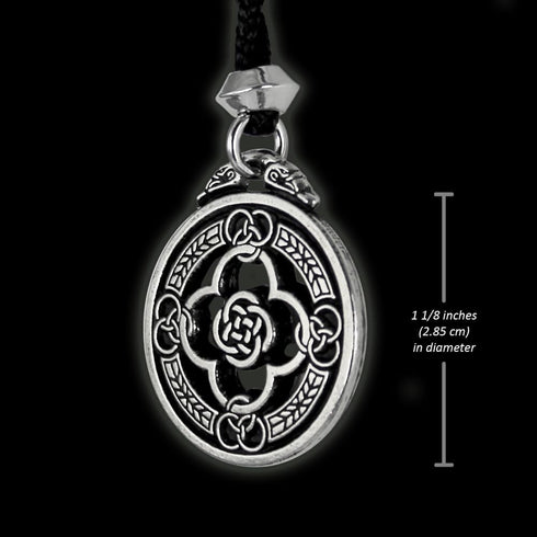 Pewter Celtic Knot Warrior Shield Pendant Necklace...