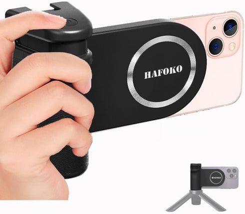 Magnetic Camera Bracket Smartphone Camera Shutter CapGrip Selfie Handle Grip Tripod Mount w 1/4" Cold Shoe Detachable Bluetooth Wireless Remote Co...