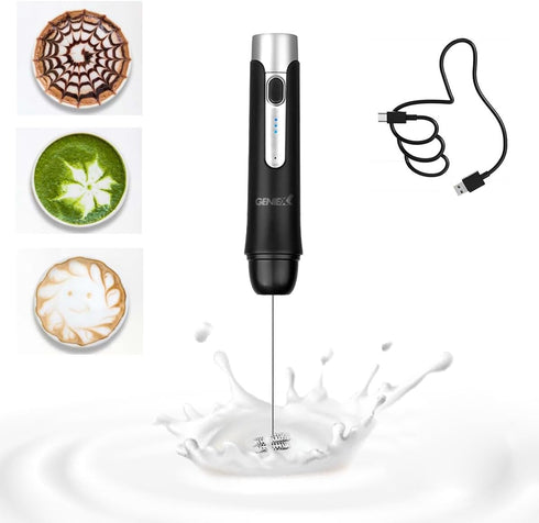 Hand held Frother Wand, Electric Milk Frother Matcha Whisk, Coffee Stirrers Electric mini whisk, 3-speed Hand frother, Drink mixer, Egg whisk, Ide...