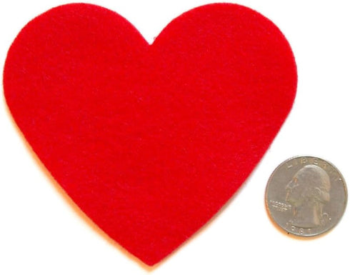 Playfully Ever After 3 Inch 28pc Felt Hearts (Red)...