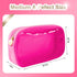 Medium Preppy Transparent Makeup Pouch Women Travel Clear TPU and Nylon Cosmetic Pouch (Medium, HotPink)...