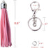 PAMIR TONG 100pcs Faux Suede Leather Bulk Sets Tassels for Decorations, Key Chain, Earring, Cellphone Straps,Jewelry Accessories,DIY Craft (Silver...