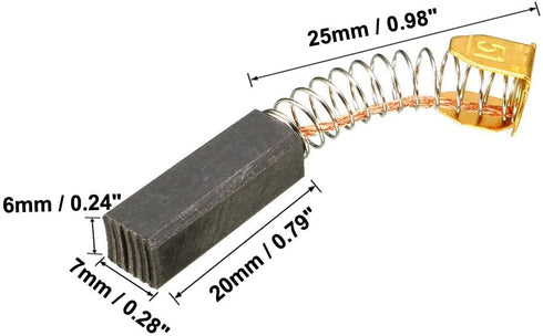uxcell 4Pcs Carbon Brushes,for Electric Motor,20mmx7mmx6mm,Power Tool,Treadmill,Lifting Motor,Repair Part...