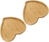 PRETYZOOM Heart Shaped Cutting Board 2pcs Valentines Day Wood Bamboo Serving Board Cheese Platter Tray Heart Charcuterie Bread Board for Appetizer...