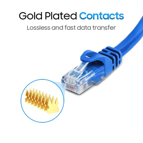 Cmple - CAT 6 500MHz UTP ETHERNET LAN NETWORK CABLE -25 FT Blue...