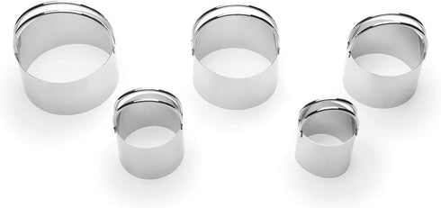 Fox Run Circle Biscuit/Cookie Cutter Set, Stainless Steel, 5-Piece...