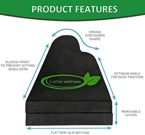 Cervical Orthotic Traction Block, Firm, Spinal & Neck Alignment, Cervical Traction Device & Neck Stretcher...