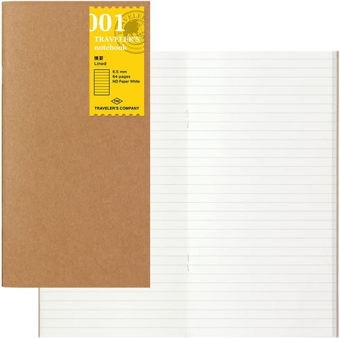 Traveler's Notebook Refill, Ruled, 2 Pack, Regular Size, 14245006...