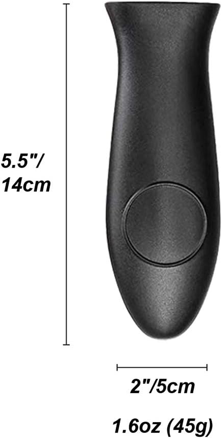 6Pcs Silicone Pot Pan Handle Sleeve, Cast Iron Pot Pan Handle Covers, Dishwasher Safe Heat Resistant Hot Handle Holder 4 Pcs Sleeves 2 Pcs Handle ...