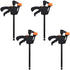 4pcs F-Shaped Bar Clamps, Woodworking Clip,Woodworking F Clamp,4inch Clip Grip Quick Ratchet Release Squeeze Woodworking DIY Hand Tool Kit for Car...