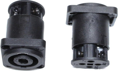 (2) Two Neutrik NL4MP-ST Female SpeakON 4 Pole Panel Mount w/Screw Terminals...
