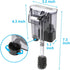 DaToo Aquarium Hang On Filter Small Fish Tank Hanging Filter Power Waterfall Filtration System...