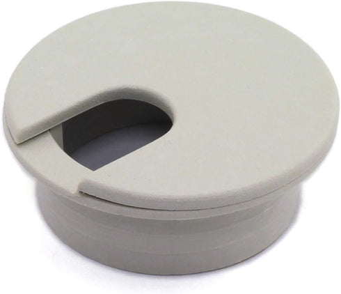 2pcs 1-3/8 inch Desk Wire Cord Cable Grommets Hole Cover for Office PC Desk Cable Cord Organizer Plastic Cover Gray...