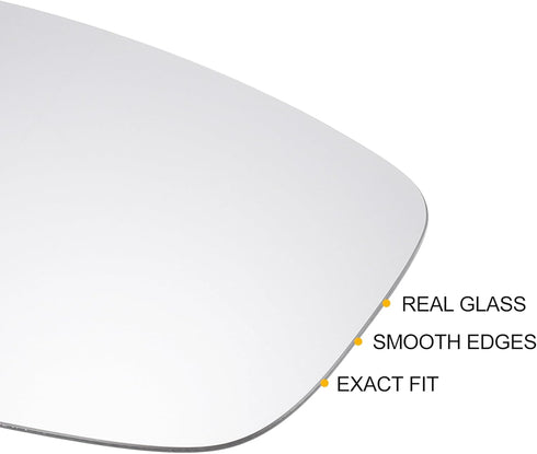 X AUTOHAUX Pair Car Rearview Left Right Side Mirror Glass Replacement W/Backing Plate Heated White Glass for Volkswagen Beetle 2012-2019 for Volks...