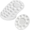 15 Pack Paint Tray Palettes for Kids, Plastic White Palettes for Students, Paint Holder, Paint Supplies...
