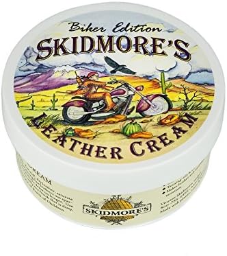 Skidmore's Biker Edition Leather Cream | All Natural Non Toxic Formula is a Cleaner and Conditioner, Protects your Motorcycle Leather | Made in US...