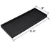 DNC Bathroom Counter Tray, 11.8" Silicone Vanity Tray, Kitchen Sink Soap Tray for Dish Holder Dispenser Countertop Toilet Tank Desk Organizer Blac...