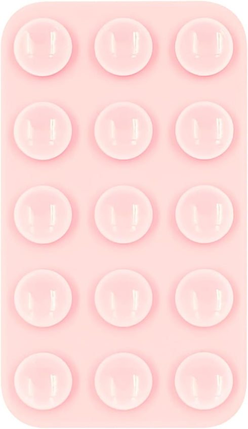 Double-Faced Silicone Suction Phone Case Adhesive Mount?Compatible with iPhone and Android Cellphone case (Chalk Pink)......