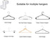 60 Pcs Clothes Hanger Connector Hooks, Mini Cascading Hanger Hooks for Velvet Huggable Hangers, Wooden Hangers, Heavy Duty Space Saving for Closet...