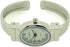 Ladies Small Oval Case Metal Bangle Cuff Fashion Analog Quartz Watch White Dial with Easy to Read Black Numbers...