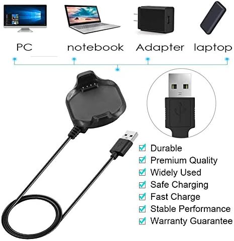 FitTurn Charger Compatible with Garmin Approach S5/S6 Charger Replacement (3.3ft) USB Adapter Charge Cord Charging Cable Wire Clip Dock Accessorie...