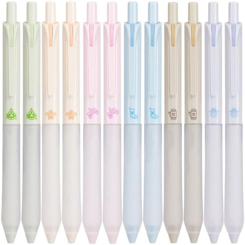 Gel Pens, Black Ink Pens Fine Point Smooth Writing Pens 0.5mm 12 PCS, Ball Point Pens for Journaling Note Taking, Cute Aesthetic Office School Sup...
