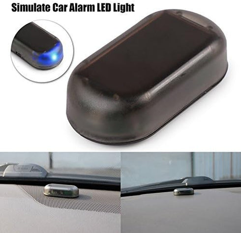 Onerbuy Solar Power Simulated Car Alarm LED Light Anti-Theft Warning Lights Flashing Security Lamp Blue, Pack of 1...