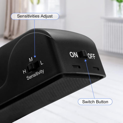 3 Pack Door Stop Alarm, Door Stopper with 120DB Security Alarm, Floor Wedge Door Stop Siren, Door Security Devices for Traveling, Apartment, Hotel...